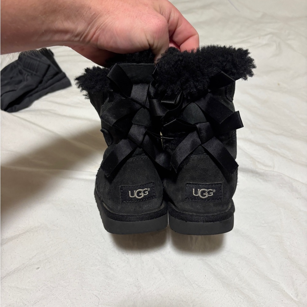 UGG Black Furry Winter Boots